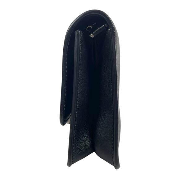 Tod's Double T Leather Wallet on Chain Silver Women Clutch Crossbody Bag - Picture 5 of 12